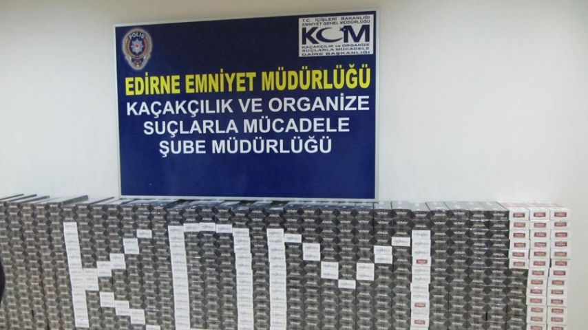 Edirne'de kaçak sigara operasyonu