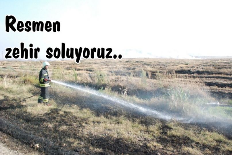 Kazanova yanıyor yetkililer seyrediyor!
